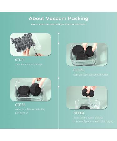 Black Face Painting Sponges - 60 Pcs Set for Makeup, Crafts, Art Work, Sculpting, Pottery, Body Painting - Buy Online on GoSupps.com