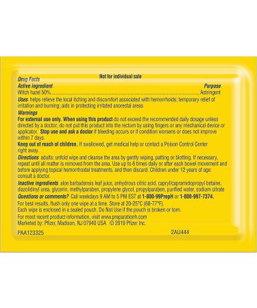 Preparation H Totables Irritation Relief Wipes 10 Each (Pack of 5) 1 Count (Pack of 5) - Buy Online on GoSupps.com