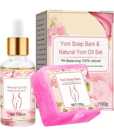 Yoni Wash for Women - Odor Eliminating 100g Soap & 30ml Natural Yoni Oil - Moisturizing Feminine Care - Buy Online on GoSupps.com