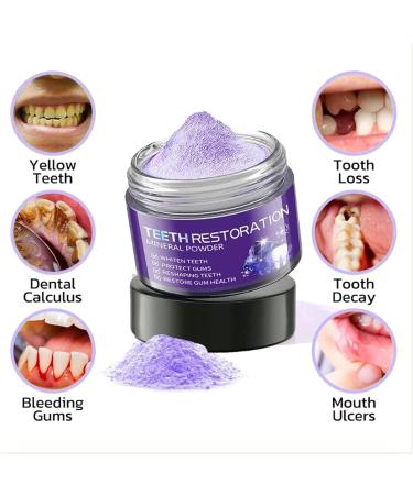 FLLUOUZH 3 PCS Teeth Restoration Mineral Powder Teeth Whitening Mineral Powder Effective in Strengthening Teeth and Gums Dental Restoration Mineral Powder Natural Teeth Restoration - Buy Online on GoSupps.com