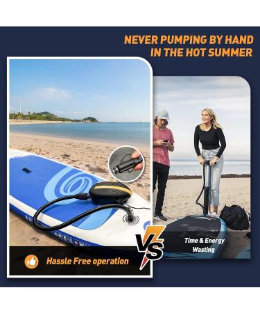 APPFULL 20PSI Electric Portable Paddle Board Pump - SUP/Kayak/Tent Inflatable Air Pump - Auto-Off Deflation - 12V DC Car Connector - Buy Online on GoSupps.com