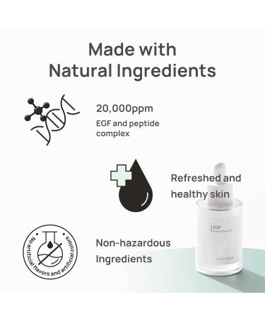 EGF Revitalizing Serum - Anti-Aging Fine Lines & Wrinkles Treatment for Sensitive Skin | Growth Factor Peptide & Hyaluronic Acid | EWG Green Certified - Buy Online on GoSupps.com