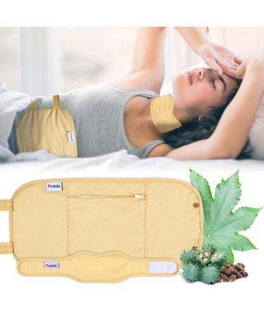 Pedobi 2 Pack Organic Cotton Castor Oil Pack Wrap, Reusable & Highly Absorbent Castor Oil Compress Anti Oil Leak