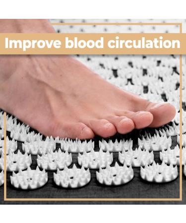 Retoo Acupressure Mat for Back & Neck Pain Relief | Stress Relief & Blood Circulation | Ideal for Men & Women - Black - Buy Online on GoSupps.com