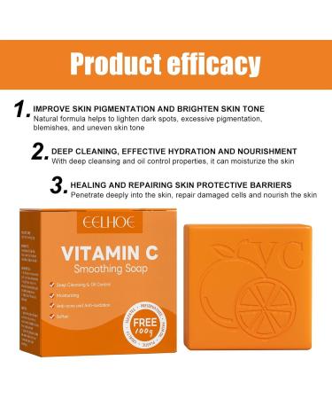 Generic Cleaning Face Product Gentle Non Toxic Soaps Bath Brightening Soap Mild Natural Facial Cleanser Refreshing Gentle Body Wash Bar With Vitamin C for Men and Women - Buy Online on GoSupps.com