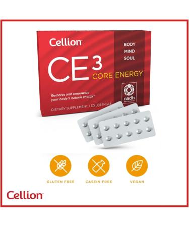 CE3 Core Energy NADH Supplement | Vegan Energy Booster for Metabolism Anti-Aging & Performance | 30 Lozenges (20mg) - International Shipping Available - Buy Online on GoSupps.com