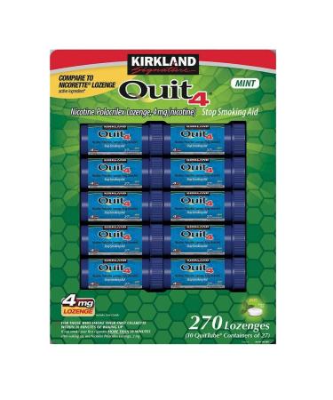 Kirkland Signature Quit4 4mg Lozenge Mint 270 Count