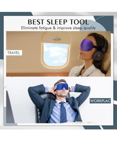 Bonuci 12 Pack Sleep Mask Blackout 3D Eye Mask - Ultralight Night Blindfold for Men Women | Adjustable Strap for Travel, Side and Back Sleepers - Purple Black Blue - Buy Online on GoSupps.com