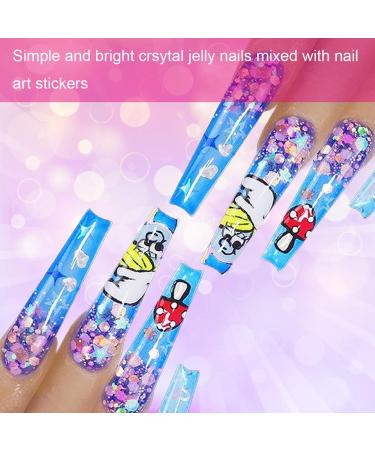 Vishine Jelly Crystal Gel Nail Polish Set Summer-6 Colors Neon Blue Green Yellow Orange Hot Pink Fuchsia Rainbow Neon Gel Polish Kit See Through Nail Trend Gel Nail Art Kit 8ml - Buy Online on GoSupps.com