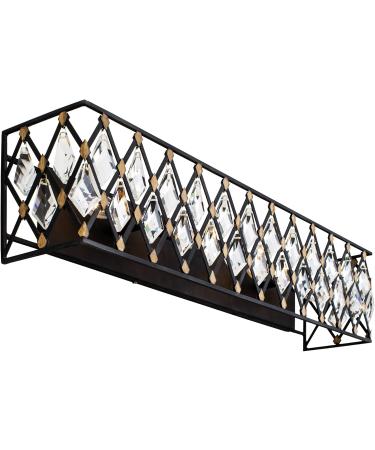Windsor 4-Lt Crystal Bath Light Fixture - Carbon & Havana Gold | Elegant International Shipping - Buy Online on GoSupps.com