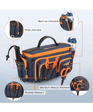 KastKing Bait Boss Fishing Tackle Bag - Water-Resistant Accordion Style Soft Plastic Storage - 420D Nylon - Orange - Buy Online on GoSupps.com