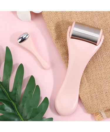 Pink Stainless Steel Ice Roller Set for Face and Eye | Skin Care for Puffiness, Migraine Pain Relief, Dark Circles | 2-Piece Facial Roller Kit - Buy Online on GoSupps.com