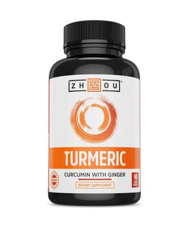 Zhou Nutrition Turmeric Curcumin with Ginger 90 Veggie Capsules