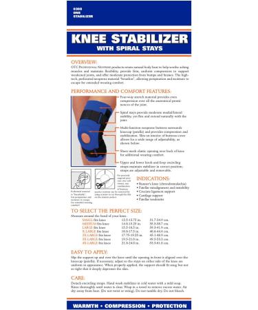 Buy OTC Knee Stabilizer - Neoprene Spiral Stays Medium Blue | International Shipping Available - Buy Online on GoSupps.com