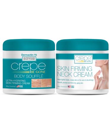 Dermactin Crepe Be Gone Classic Body Souffle Large 12 oz. AND Firming Neck Cream Large 12 oz. (2-PC SET)