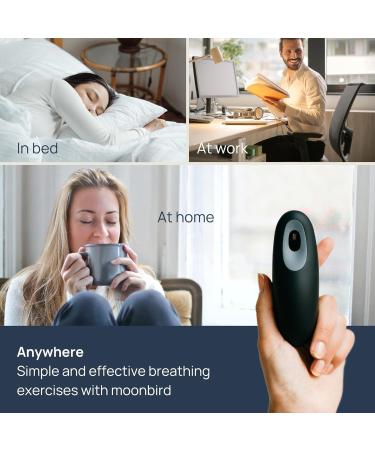 Moonbird Breathing & Meditation Device | Sleep Aid for Adults | Stress & Fear Relief | Black & Gray - Buy Online on GoSupps.com