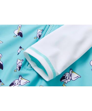 BONVERANO Baby Boys Swimsuit | Toddler Bathing Suit with Full-Zip Hoodie | UPF 50+ Sun Protection | 18-24 Months | Pelican Design - Buy Online on GoSupps.com