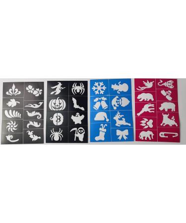 Buy Kids Face Painting Kit - 20 Non-Toxic Water-Based Paints Safe for Sensitive Skin 4 Stencils Hair Chalk Combs & Sponges - Fast International Shipping - Buy Online on GoSupps.com