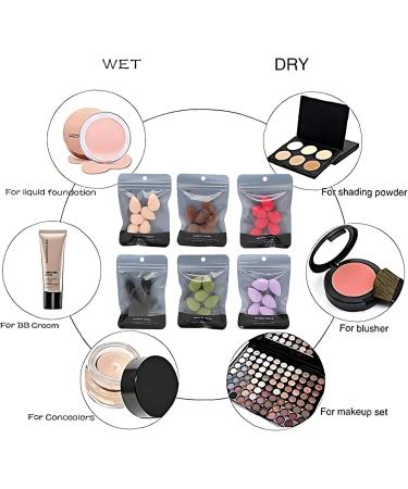 6Pcs Purple Mini Makeup Sponge Small Beauty Sponge Blender Set for Foundation Powder Concealer Highlight and Eye Shadow Fashion Processing - Buy Online on GoSupps.com