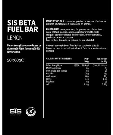 SIS Beta Fuel Energy Chews (20x60g) Citron - Buy Online on GoSupps.com