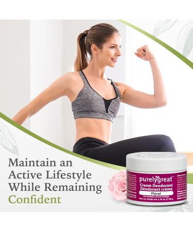 Cream Deodorant Aluminum-Free Deodorant Cream for Lasting Odor Control Vegan Cruelty-Free Natural Deodorant for Women Contains No Chemicals Parabens or BPA Floral Scent 1.76oz - Buy Online on GoSupps.com