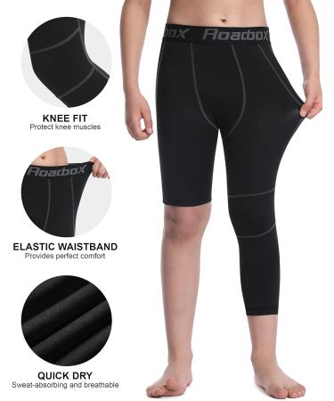 Roadbox Boys 3/4 Compression Basketball Tights 2 Pack - Gym Athletic Leggings - Large - Buy Online on GoSupps.com