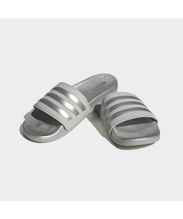 Buy adidas Women's Adilette Comfort Slides Slippers - Grey Two/Silver Met. - Size 42 EU | International Shipping Available - Buy Online on GoSupps.com