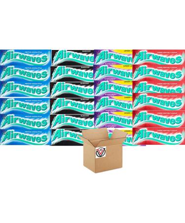 MIXED FOUR FLAVOURS AIRWAVES SUGARFREE CHEWING GUM 14g x24 PACKETS