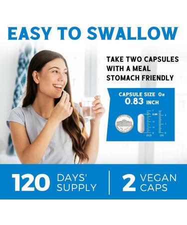 Magnesium Complex Supplement 6 in 1, 1160mg Chelated Magnesium for Max Absorption, for Relaxation, Nerve & Calm, 240 Vegan Capsules, Non GMO & Gluten Free 240 Count (Pack of 1) - Buy Online on GoSupps.com