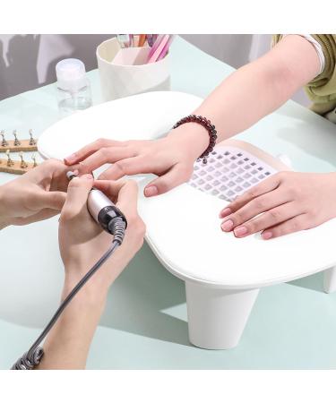 ANGNYA Arm Rest for Nails Tech U-shaped Nail Arm Rest with Detachable Brackets Big Manicure Hand Rest Pillow for Nail Tech Must Haves Manicure Tools (White) - Buy Online on GoSupps.com