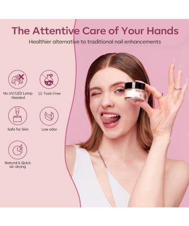 Modelones 20 Pcs Dip Powder Nail Kit Starter Set - 8 Colors Glitter Dipping Powder System with Dip Liquids and Cuticle Oil for French Nail Manicure - Buy Online on GoSupps.com