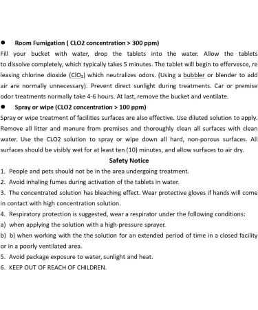 Chlorine Dioxide Odor Removal Effervescent Tablets High Purity Extra Strength New Generation Formula 2024 - Buy Online on GoSupps.com