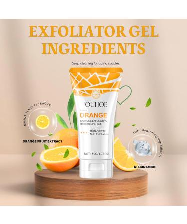 Orange Face Exfoliator Gel Vitamin C Facial Scrub Gel Acne Exfoliating Face Scrub Orange Pore Facial Scrub Remove Blackhead & Smooth Skin Tone Facial Scrub Exfoliator for Brightening Skin - Buy Online on GoSupps.com