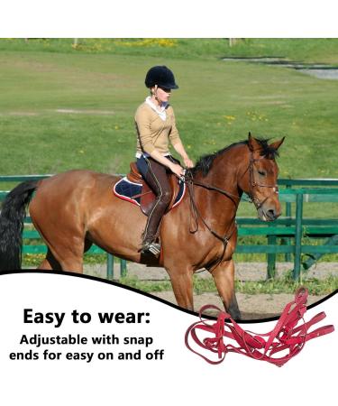 Halter for Horse | Heavy Duty Chin and Throat Snap Halter Horse Comfortable Padded Nylon Horse Halter for Training Equestrian Grooming Lambo Red - Buy Online on GoSupps.com