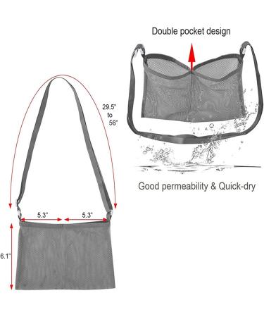 Mastectomy Drain Holder Pouch - Adjustable & Reusable Surgery Drainage Pouch with Shower Bag (Gray) - Buy Online on GoSupps.com