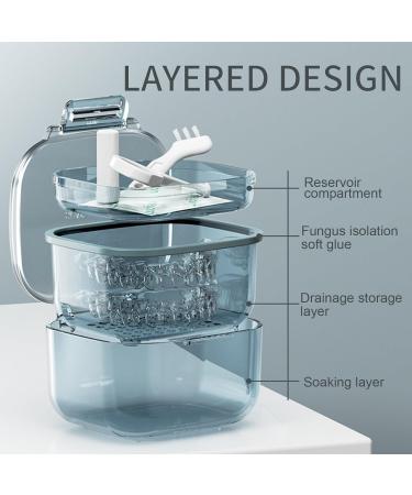 Retainer Cleaner Case & Prosthesis Bath - Leaf Proof Sporty Design Fits Dentures & Partial Dentures - Shop Internationally! - Buy Online on GoSupps.com