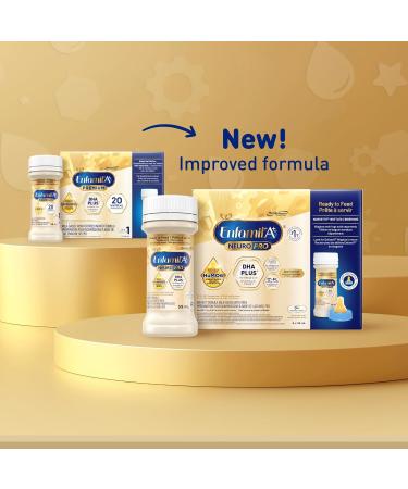 Enfamil A+ NeuroPro Baby Formula Ready to Feed Nursettes Nippl Ready Bottles with an expert-recommended level of DHA* with our exclusive blend including 2 FL for immune support brain-building DHA 0 - 12 months 6 x 59ml - Buy Online on GoSupps.com