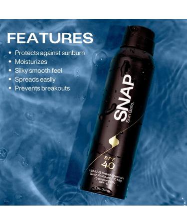 Buy SNAP Wellness Everyday Sunscreen SPF 40 - UVA/UVB Protection Alcohol-Free Vitamin E Water-Resistant Body & Face Sunscreen for Daily Use - International Shipping Available - Buy Online on GoSupps.com
