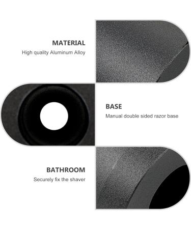 Beaupretty Shaving Brush & Metal Razor Stand for Men - Double-Sided Manual Razor & Shavemate Mini Facial Razor - Compact & Stylish 3.8x3.3cm Black Design - Buy Online on GoSupps.com