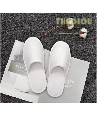Buy Disposable Spa Shoes - 2 Pairs of Foldable White Hotel Slippers for Guests & Travel - Buy Online on GoSupps.com