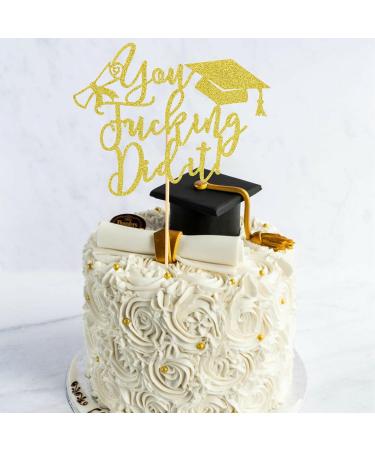 Arthsdite 1Pc You Did It Cake Topper/Class of 2024 Cake Decorations/Congrats Grad Graduation Party Decorations - Gold Glitter Gold You Did It Cake Topper - Buy Online on GoSupps.com