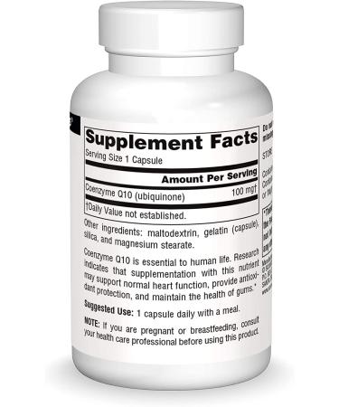 Source Naturals Coenzyme Q10 100 mg - 60 Capsules for Heart Health & Energy - Buy Online on GoSupps.com