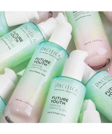 Pacifica Beauty Future Youth Foaming Cleansing Gel | Gentle Vegan Face Wash for All Skin Types | Alcohol-Free & Dermatologist Tested Makeup Remover - Buy Online on GoSupps.com