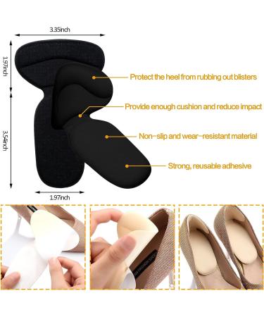 18 Pairs Heel Inserts & Grips with Silicone Pads - Forefoot Heel Cushion for Loose Shoes - Toe Filler Inserts for Shoe Size Reducer (Exquisite Style) - Buy Online on GoSupps.com