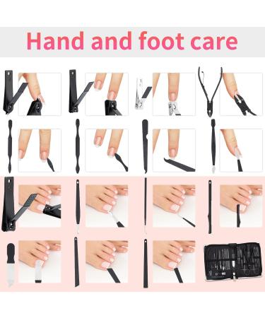 Coolzon 26-Part Professional Stainless Steel Manicure Set - Nail Clip Tools for Perfect Manicure & Pedicure | Advanced Zip Pocket Design - Buy Online on GoSupps.com