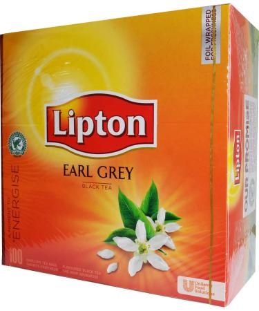Lipton Earl Grey Flavoured Tea Bags (Pack of 100) - Black