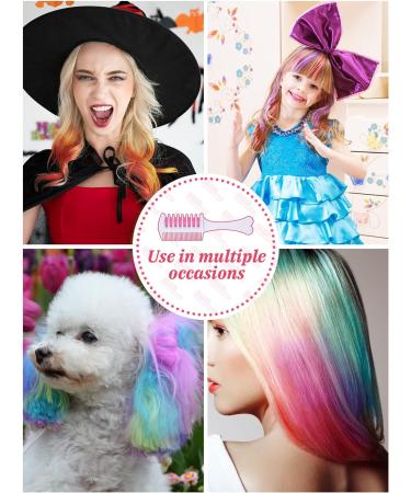 EBANKU 6 Colors Hair Chalk Comb - Temporary Washable Hair Dye Pens for Kids, Girls, Adults - Ideal for Birthday, Cosplay, Valentine's Day - Buy Online on GoSupps.com