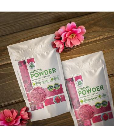 Hibiscus Powder - 100% Natural Organic Herbal Supplement for Tea Skin & Hair Moisture | 100g | Henna Cosmetics - Buy Online on GoSupps.com
