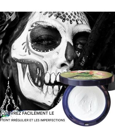White Face Makeup - Cream Foundation Cosplay | White Face Paint Long Lasting Stain Resistant For Cosplay Stage Show Party Adults Christmas - Buy Online on GoSupps.com