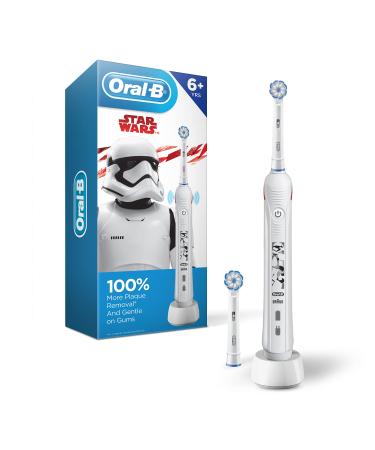 Oral-B Kids Electric Toothbrush with Replacement Brush Heads, Featuring Star Wars, for Kids 6+ Kids Star Wars